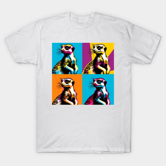 Meerkat Mania: Pop Art Spectacle T-Shirt by PawPopArt